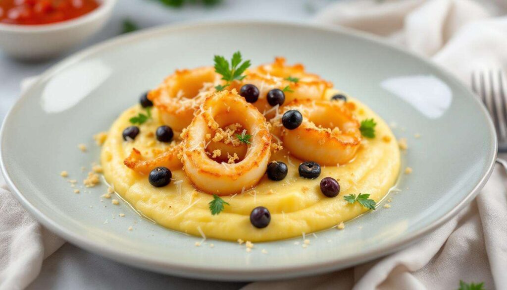 Calamari ripieni con polenta cremosa: il segreto per farli morbidi e dorati