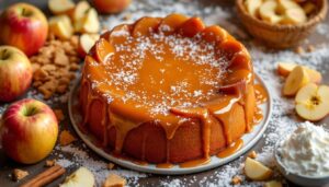 La torta di mele senza forno che stupisce: versione caramello al burro salato