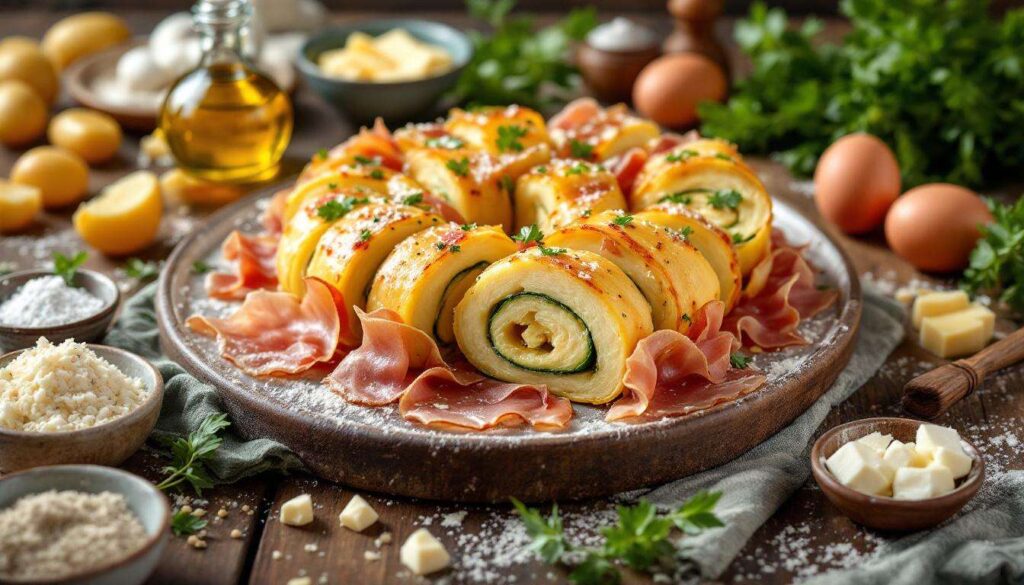 Rotolo di patate con zucchine e prosciutto: morbido, cremoso e semplice da affettare