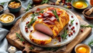 Filetto di maiale in crosta con speck: marinatura alla birra e sfoglia intrecciata