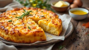 Torta rovesciata con patate e formaggio croccante e veloce